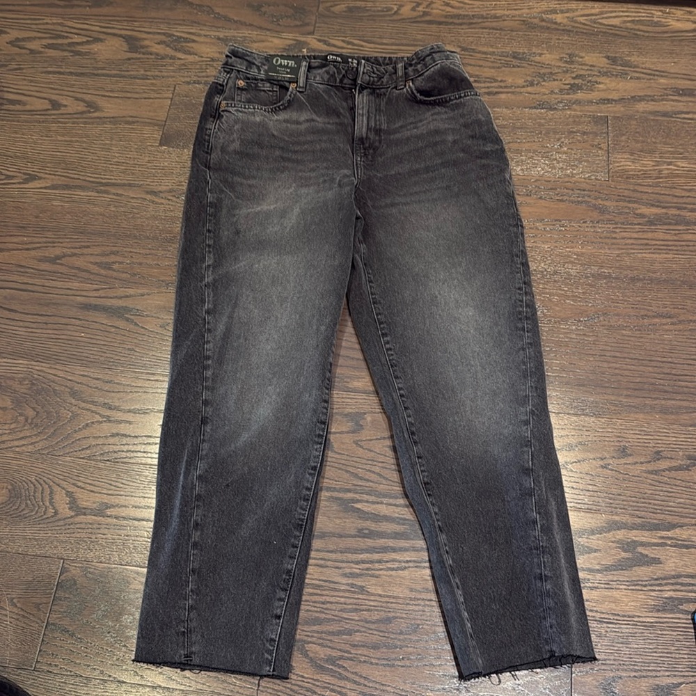 Own. Twist leg Mom jeans. Never worn- don’t fit after baby BNWT